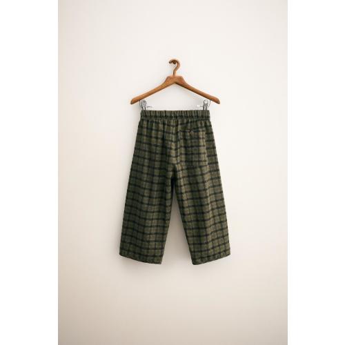 ZARA TIMELESS - CHECKED BALLOON PANTS - Mid-green | ZARA United States