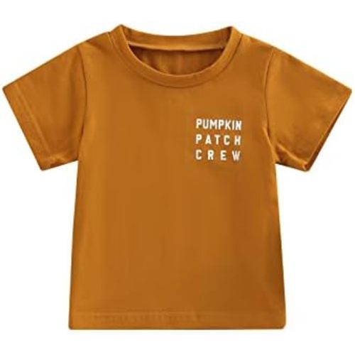 Halloween Outfits for Kids Pumpkin Patch Crew Toddler Short Sleeve Tshirt Top Casual Set Little Boy Girl Cothes
