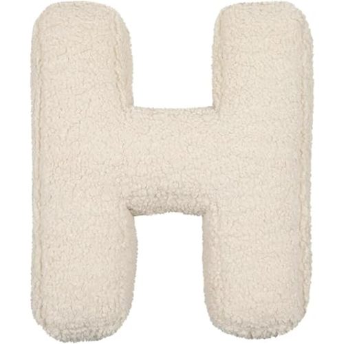 Letter Pillow English Letter Plush Pillow Cozy Lambswool Initial Throw Pillow Alphabets Letter Decorative Cushion Comforting Huggable Stuffed Cushion for Bedroom Sofa（15.7 * 13.8 * 3.9 in）