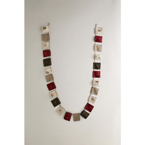 CHRISTMAS EMBROIDERED ADVENT CALENDAR GARLAND