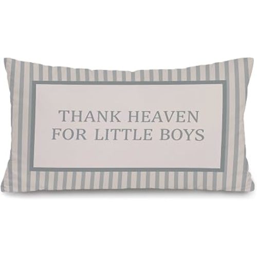 Thank Heaven for Little Boys 12x20 Pillow Cover,Boy Nursery Decor