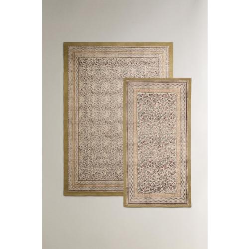 COTTON BLOCK PRINT RUG - Multicolored | ZARA United States