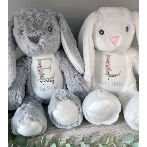 Matching Sibling Gift,Baby Girl,New Baby Gift,Big Sister,Little Sister,Girls,Newborn,Pink,New Parents,Bunny,Teddy Bear,Baby Gifts, BSLS1