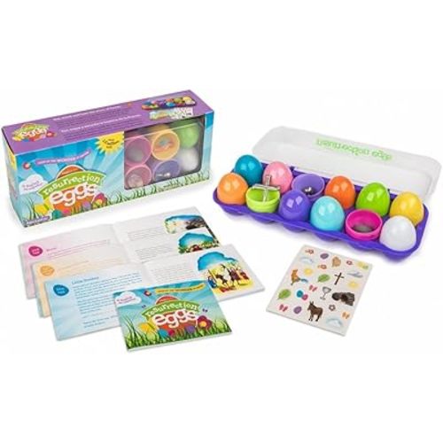 FAMILYLIFE Resurrection Eggs 30th Anniversary Edition – 12 Piece Easter Eggs Set with Booklet & Religious Figurines – Tells The Story of Easter – Eggs for Easter Egg Hunt