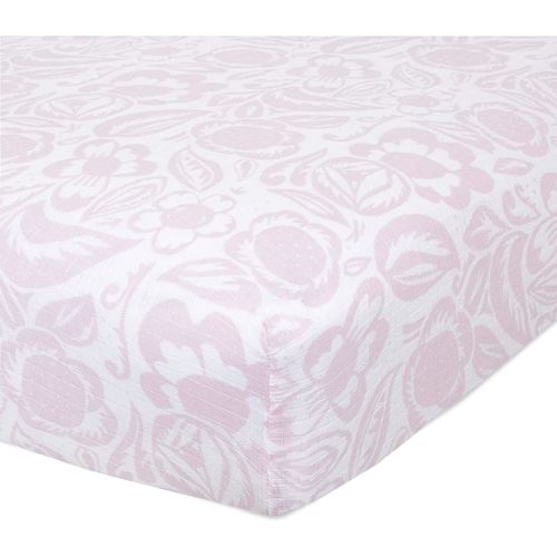 aden + anais Essentials Classic Crib Sheet, 100% Cotton Muslin, Super Soft, Breathable, Tailored Snug Fit, Damsel - Savoy