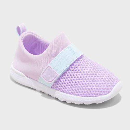 Toddler Austen Water Shoes - Cat & Jack™ Pink 9T: Hook and Loop, Non-Marking Outsole, Closed Round Toe