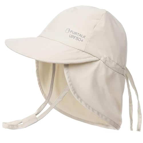 FURTALK Baby Sun Hat with Neck Flap UPF 50+ Adjustable Baby Boys Girls Summer Beach Hat for Traveling Swim Hat