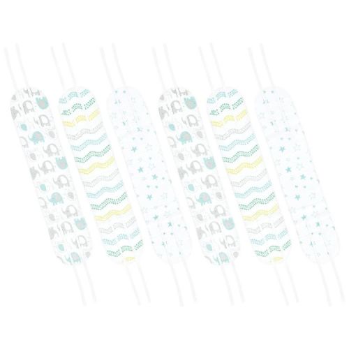 Luvable Friends Unisex Baby Belly Binder 6pk, Basic Elephant, 0-6 Months