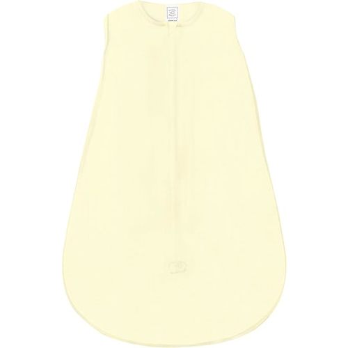 SwaddleDesigns Baby Sleep Sack 0-6 months, Cotton Knit Wearable Blanket with 2-way Zipper, Non-Weighted Sleeping Sack for Safer Sleep, Pastel Yellow, Small