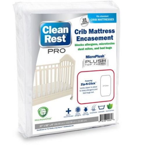 CleanRest Pro Mattress Encasement Crib, White