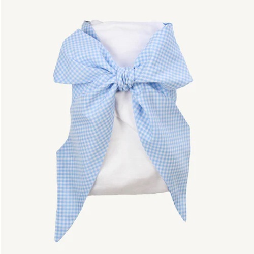 Bow Swaddle ® - Blue Gasparilla Gingham
