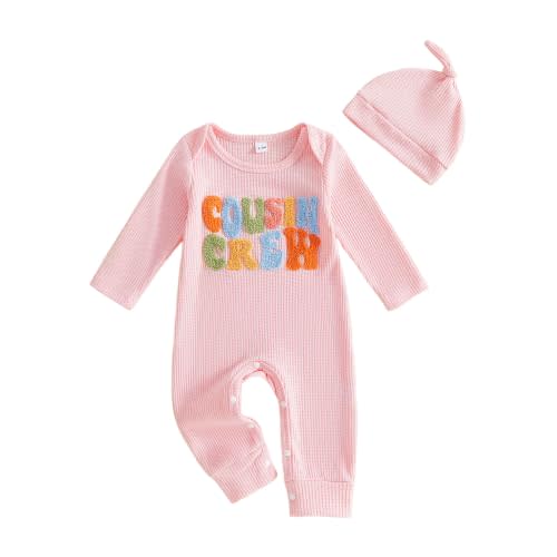 Newborn Baby Boy Girl Cousin Crew Outfit Little Cousins Romper | Cousin Crew Baby New To The Cousin Crew Matching Outfit Little Cousins Outfit Newborn Waffle Romper Jumpsuit