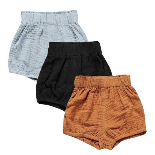 Baby Cotton Linen Blend Cute Bloomer Shorts