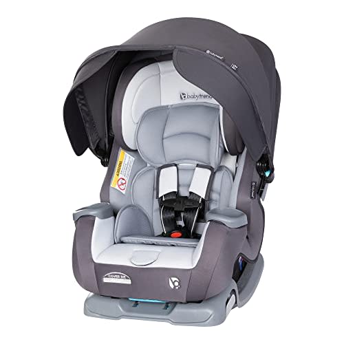 Baby Trend Cover Me 4-in-1 Car Seat Convertible Infant Toddler Rotating Safety Seat with Adjustable/Removable Canopy and 2 Cup Holders, Stormy Gray