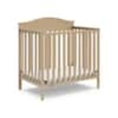 Graco Stella Driftwood 4-in-1 Convertible Mini Crib with Bonus Mattress 04511-107