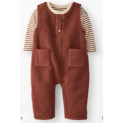 Baby Long Sleeve T-Shirt & Fleece Overalls Set | Hanna Andersson