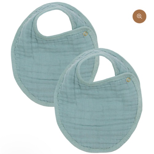 Cloud Muslin™ Bib 2 Pack - Steel