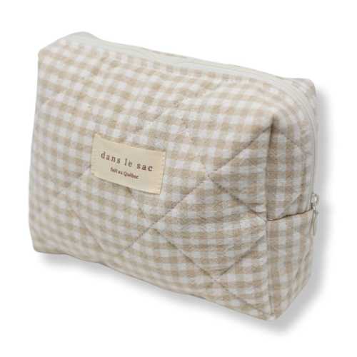 Dans Le Sac MAMA Pouch - Gingham Beige - Clement