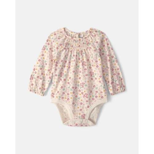 Baby Girl Floral Long-Sleeve Fashion Bodysuit - OshKosh B'gosh | Carter's