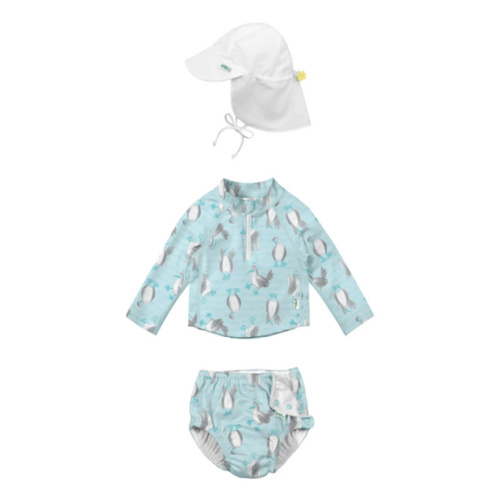 REUSABLE SWIM DIAPER & RASHGUARD & HAT SET – green sprouts