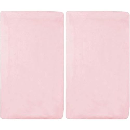 American Baby Company 100% Natural Cotton Fitted Cradle/Bassinet Sheet 36" x 18" - Soft, Breathable & Hypoallergenic Bed Sheet, Baby Pink, Neutral for Boys & Girls (Pack of 2)