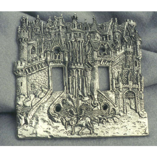 Castle Pewter Switch plate (double) by Fellowship Foundry | FairyGlen