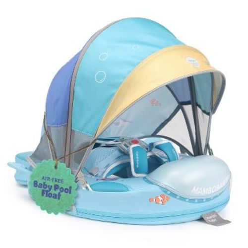 Mambobaby Sunny Navigator Baby Pool Float with Canopy- Ocean Blue