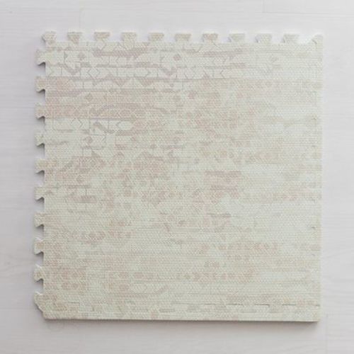 Little Landings Baby Play Mat - EVA Foam Tiles, Non-Toxic Playmat for Tummy Time, Crawling & Playroom - Sandstone 4x6 ft