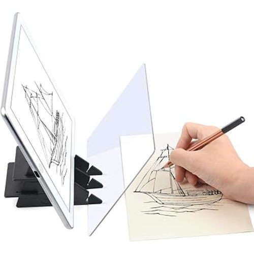 Optical Drawing Board Portable Image Drawing Board Tracing Drawing Projector Painting Board Sketching Tool with PMMA Lens for Kids, Beginners, Artists, etc