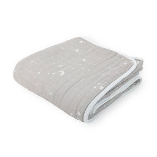 Little Unicorn Crib Organic Original Cotton Muslin Quilt - Moon Dust