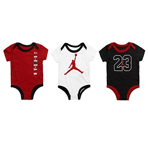Nike Jordan Baby Assorted Bodysuits, 3-Pack (Gym Red(555955-R78)/Black)