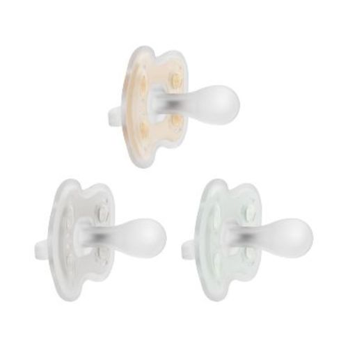 Dr. Brown's Advantage One Piece Silicone Pacifiers 0 - 6m - Neutral - 3pk: BPA-Free, Silicone Material, Pacifier Accessories