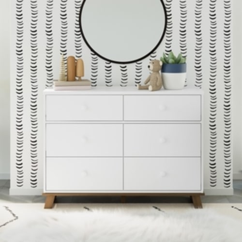 Storkcraft Modern 6 Drawer Double Dresser