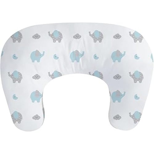 Little Grape Land Nursing Pillow, Breathable Nursing Pillows for Breastfeeding, Breast Feeding Pillows for Mom, Breastfeeding Pillows for Bottle Feeding, Tummy Time, Sitting Support, Blue Elephant