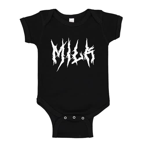 Milk Death Metal Goth Baby One Piece Or Toddler T-Shirt Funny Metal Band Clothes