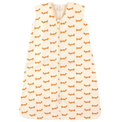 Touched by Nature Baby Boys Organic Cotton Sleeveless Wearable Sleeping Bag, Sack, Blanket, Fox, 0-6 Months