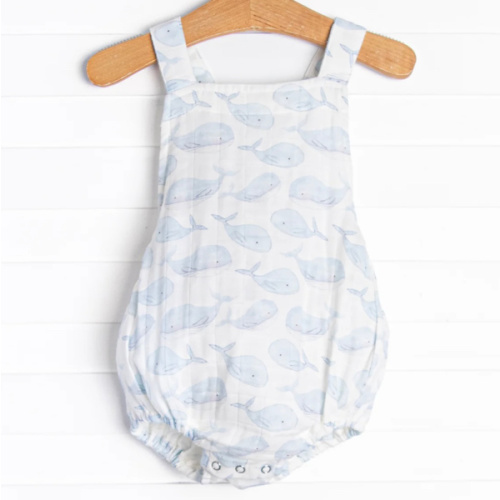 Blubber Buddy Muslin Sunsuit, Blue – Stitchy Fish