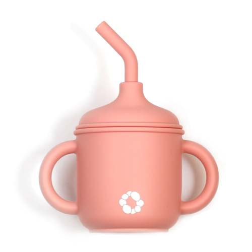 Silicone Straw Sippy Cup - Blush