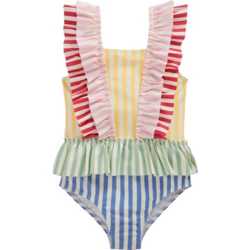 Kids' Frill Peplum One-Piece Swimsuit, 2-3Y