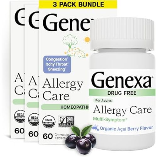 Genexa Allergy Relief, Drug Free & Made Clean, 180 Chewable Tablets
