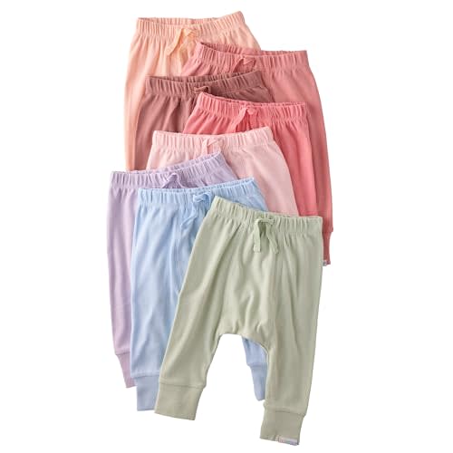 Baby Jordan 8-Pack Jogger Pants 100% Organic Cotton Bottoms for Boys & Girls