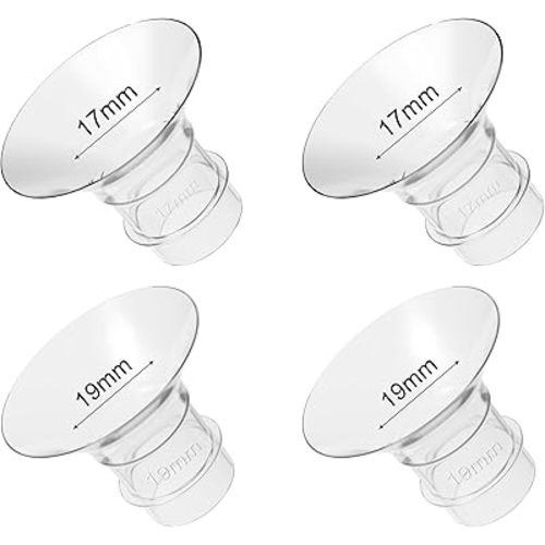 Flange Inserts 17mm 19mm 4PCS Compatible with Spectra Elvie Medela Willow go Bellababy 24mm Flange/Shields Wearable Breast Pump, Reduce Nipple Tunnel Size, Pump Parts Replace