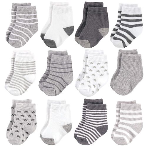 Hudson Baby Baby Girls' Cotton Rich Newborn and Terry Socks