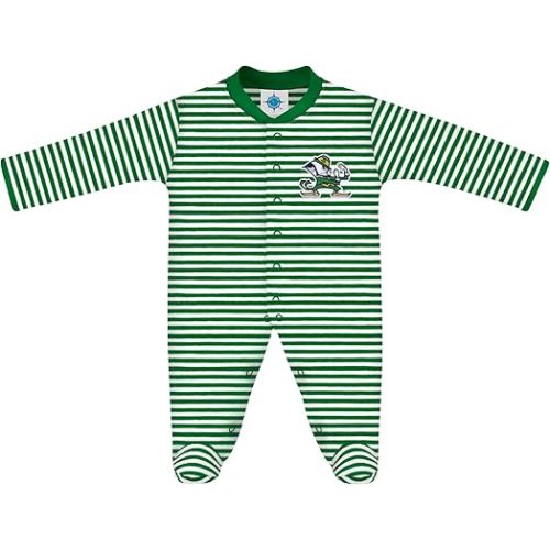Creative Knitwear College Baby Striped Footed Romper - Team Logo, Multiple Colors, for Boys & Girls (0-9 Months)