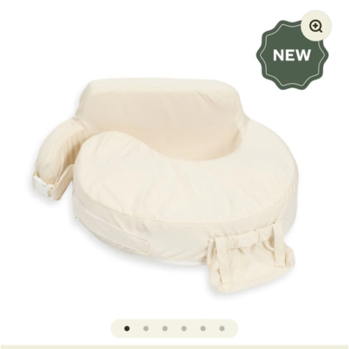 Super Deluxe Oat Nursing Pillow with 100% Organic Cotton Cover