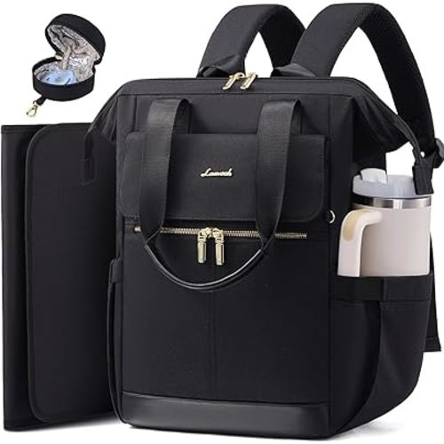 LOVEVOOK Baby Diaper Bag Backpack, Large Bag for Boys & Girls, Travel Waterproof Bags w/Changing Pad, Stroller Straps, Pacifier Case, Essentials Must Haves Newborn Stuff for Mom & Dad - Unisex