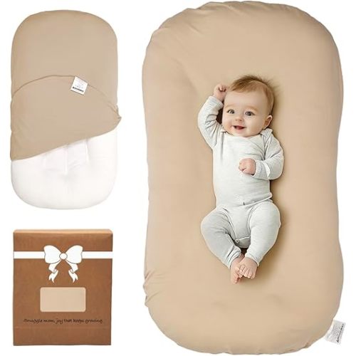 Infant Support Cushion -Baby Support Cushion for Newborn, Oversized for 0-24 Months (36.5*20 inchs), Tummy Time Mat for Home and Travel, Soft Cotton, Supervised Use, Baby Essentials Gift -includ cover
