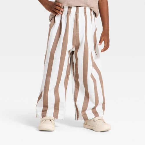 Grayson Mini Toddler Boys' Striped Drawstring Pants - Off-White 2T
