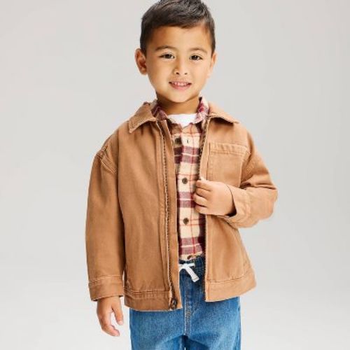 Toddler Boys' Denim Jacket - Cat & Jack™ Tan 4T