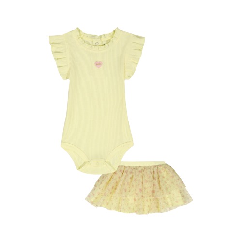 Juicy Couture Ruffle Bodysuit & Mesh Skirt Set (Women) | Nordstromrack